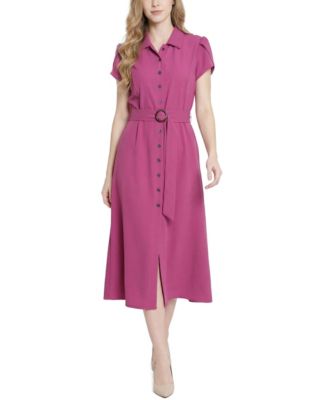 Женское платье NY Collection Petite Midi с рукавами-лепестками