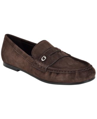 GUESS Women's Raivoo Almond Toe Slip-On Penny Loafers