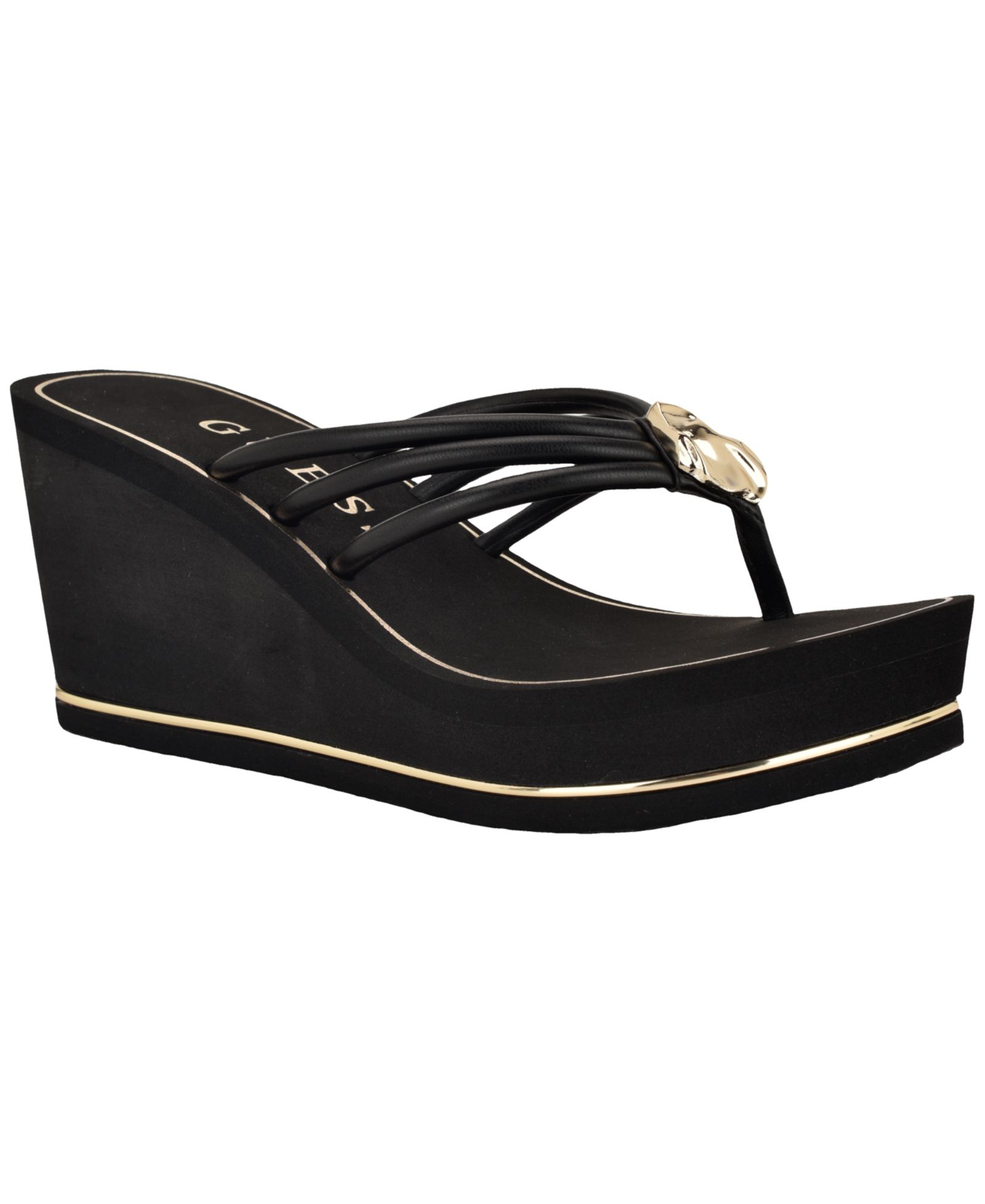 Женские сандалии GUESS Sabrie Ornamented Platform Thong Wedge