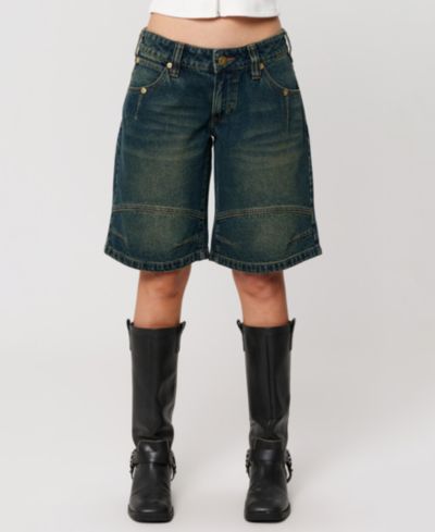 Женские джинсовые шорты Abrand Jort Riley Engineered Baggy Low-Rise Denim