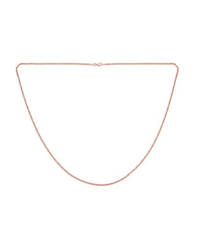 Bling Jewelry цепочка-ожерелье из стерлингового серебра с напылением из розового золота 2MM 18 Inch