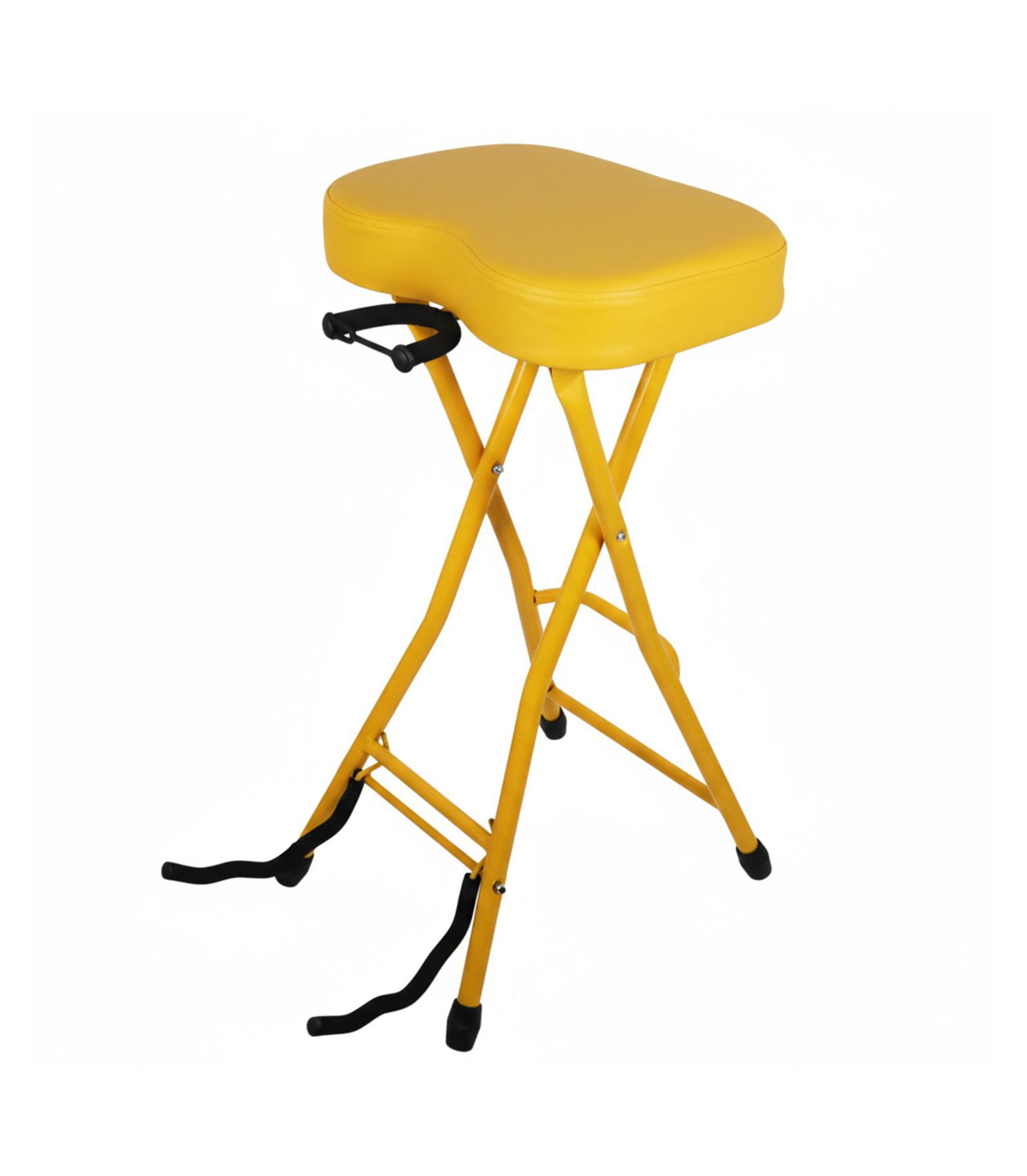 5 Core Guitar Stool 3.15" Padded Chair Foldable Heavy Duty Music Seat Built in Foot Rest Guitar Stand