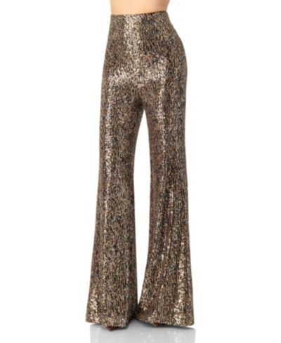 Ivonne Women's Sequin Flared Trousers