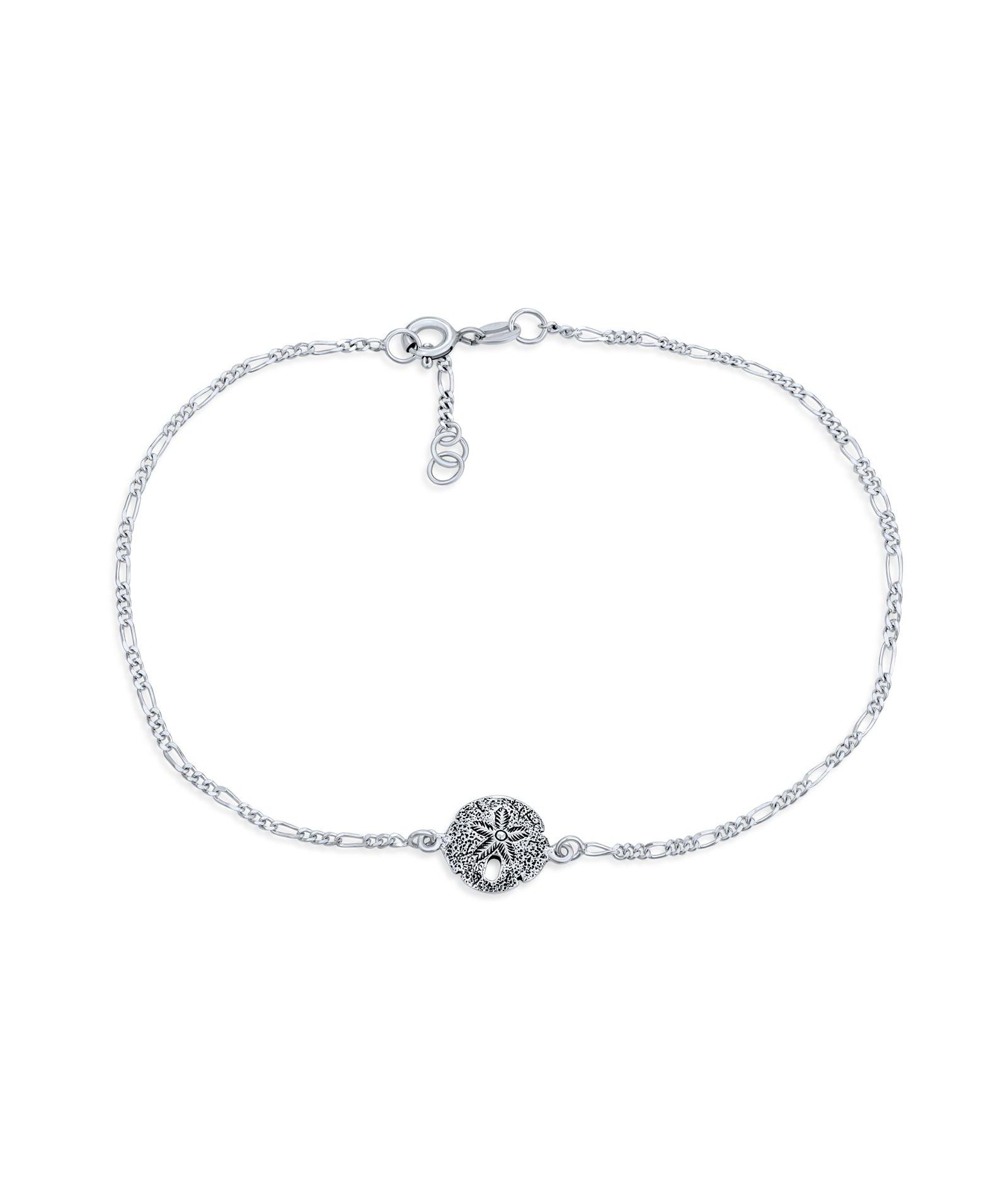 Bling Jewelry браслет-анклет Nautical Beach Sand Dollar.925 Sterling Silver