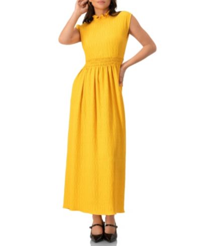 Ivonne Women's Sleeveless High Neck Long Dress