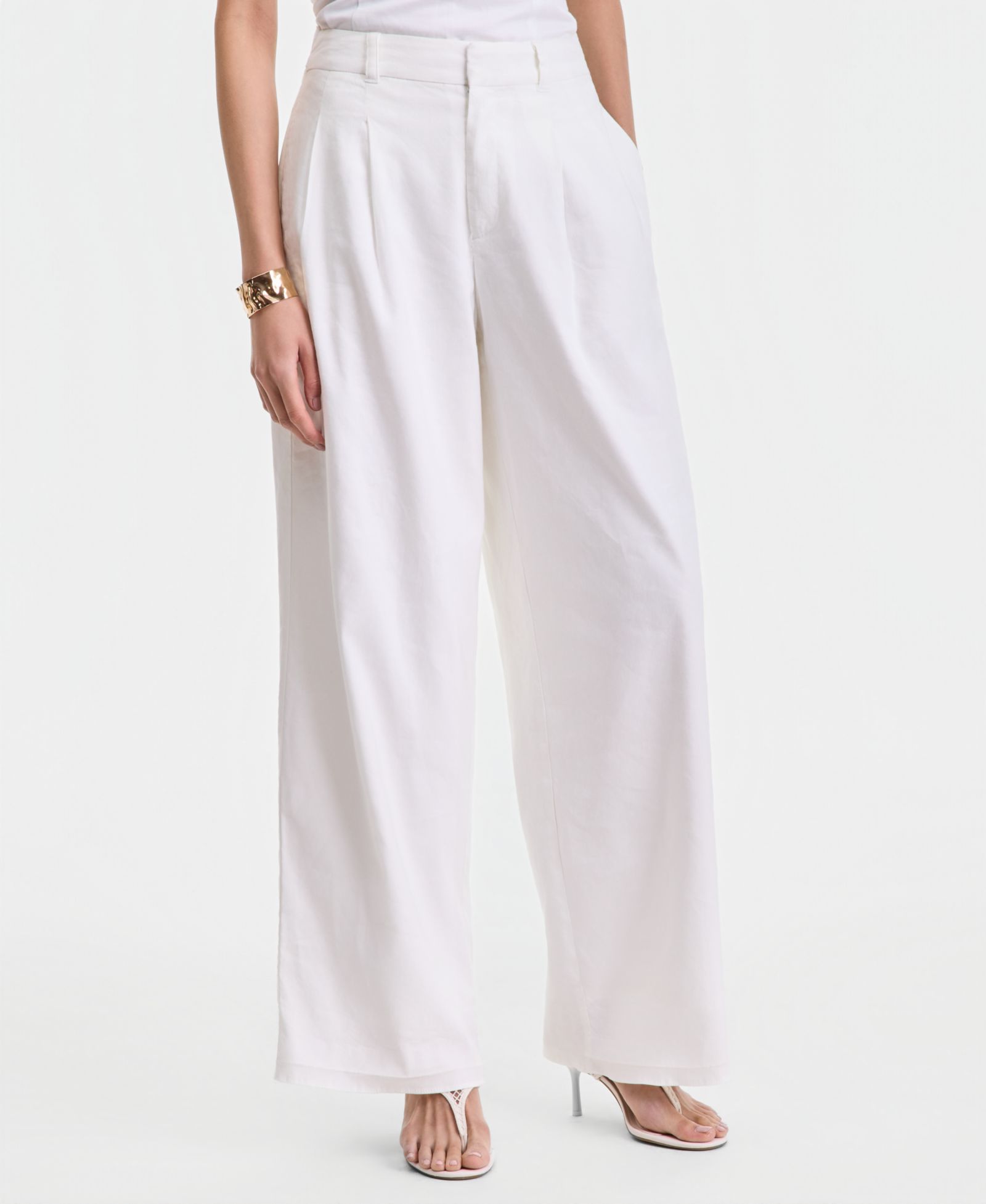 I.N.C. International Concepts Women's Linen-Blend Wide-Leg Pants, Macy's Exclusive