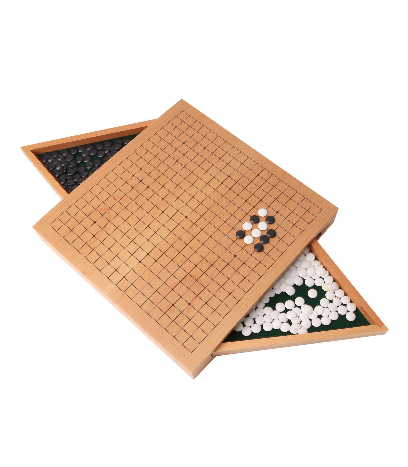 GSE Games & Sports Expert деревянный набор для игры в Го 12-Inches с ящиками и пластиковыми камнями