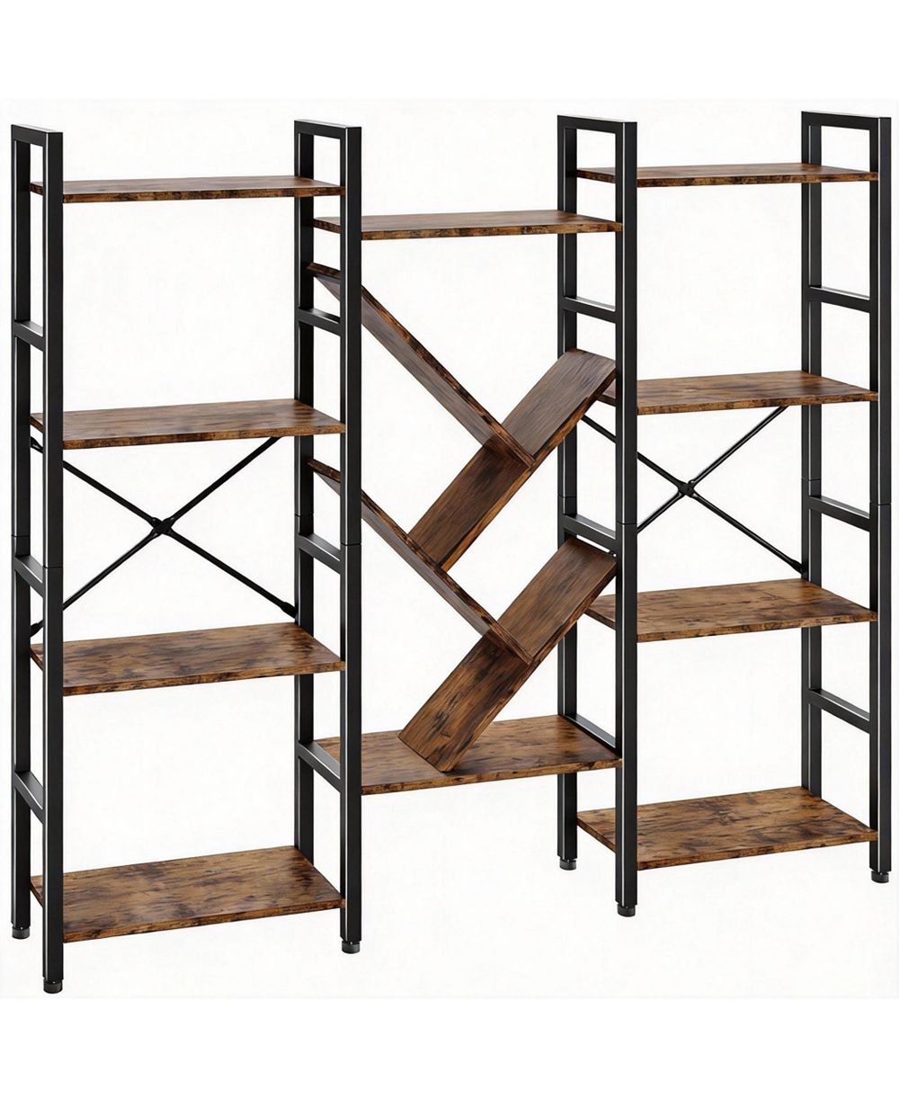 YIGII многофункциональный книжный шкаф 70x70" Triple Wide - современный дизайн Tree Design