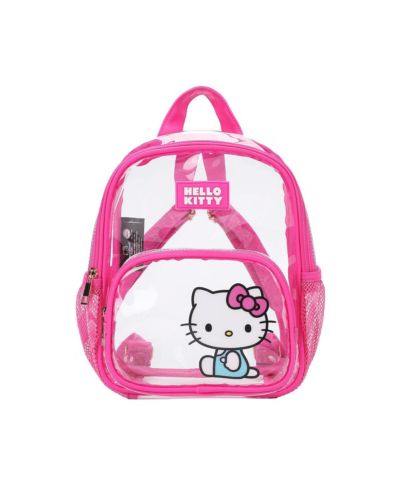 Мини-рюкзак Hello Kitty, прозрачный, с персонажем сидящим