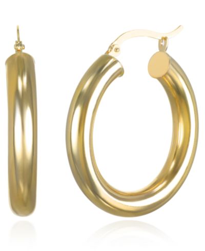 Серьги-кольца Macy's 10k Yellow Gold