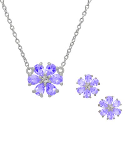 Macy's набор из серег и колье с гранатом (3.93 ct. t.w.) (также доступно в аметисте)
