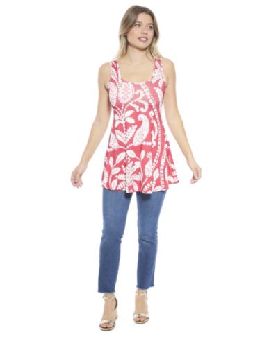 Женский топ-туника 24seven Comfort Apparel Paisley Scoop Neck