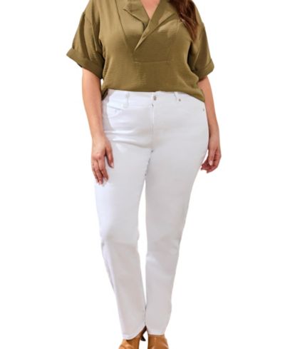 TRIBAL Plus Size Sophia джинсы с прямыми штанинами, изогнутые