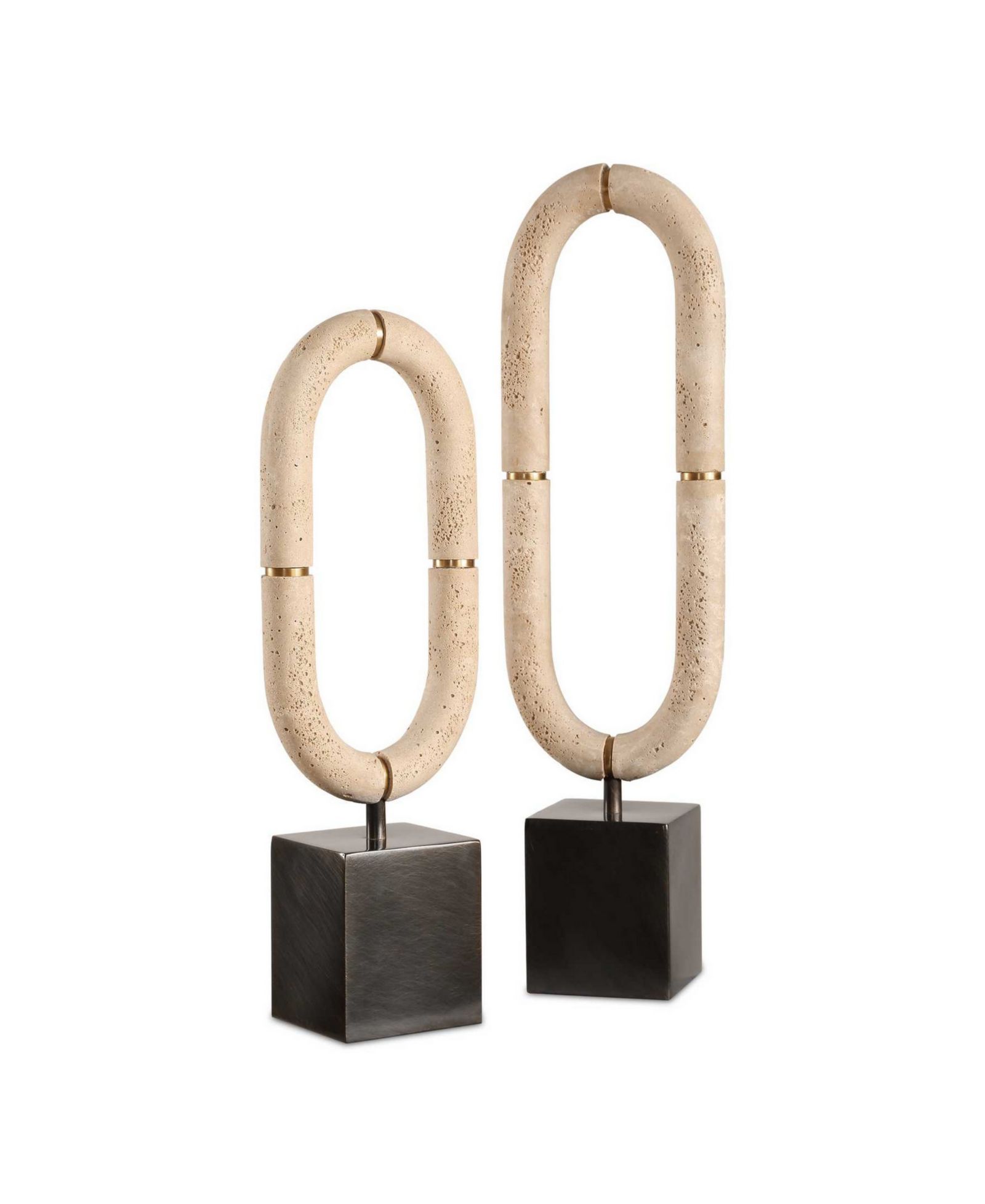 Uttermost овальные скульптуры Fusion, набор из 2 штук