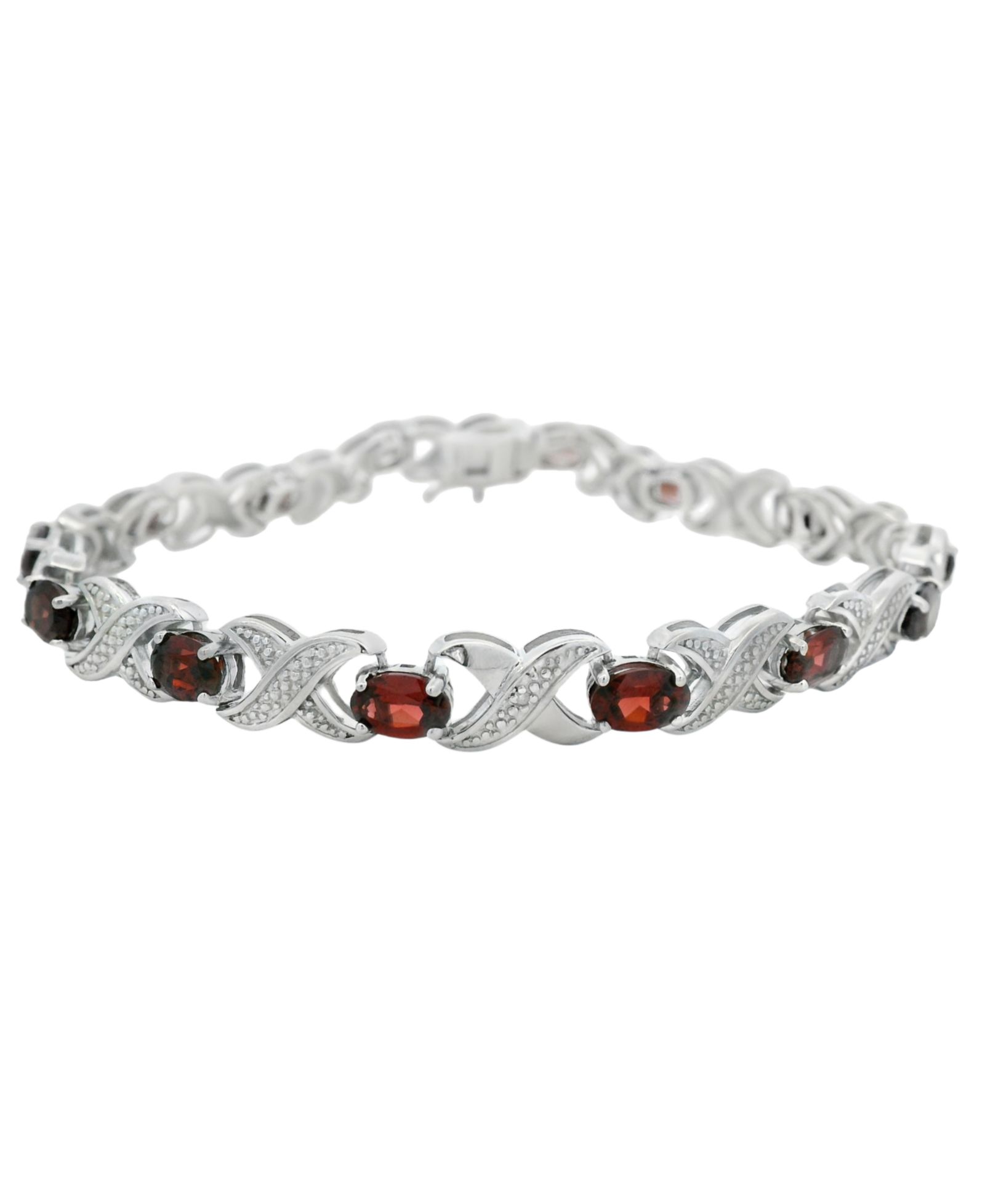 Macy's Multi-Gemstone (6.70 ct. t.w.) Bracelet in Sterling Silver (Also Available in Garnet)