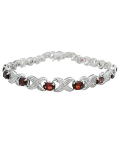 Macy's Multi-Gemstone (6.70 ct. t.w.) Bracelet in Sterling Silver (Also Available in Garnet)