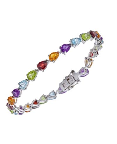 Macy's Sky Blue Topaz (13.50 ct. t.w.) Bracelet in Sterling Silver (Also Available in Multi-Stones)