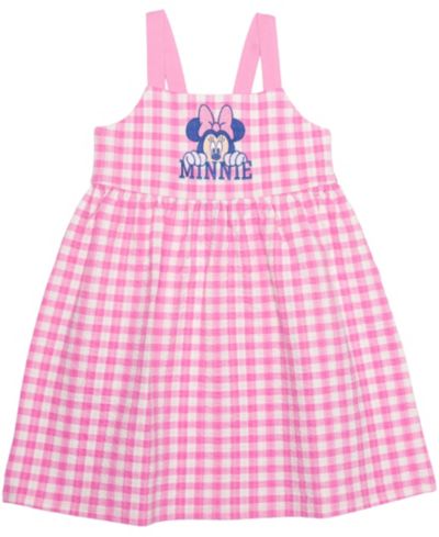 Disney Платье Minnie Mouse Gingham без рукавов для девочек 2T-6X