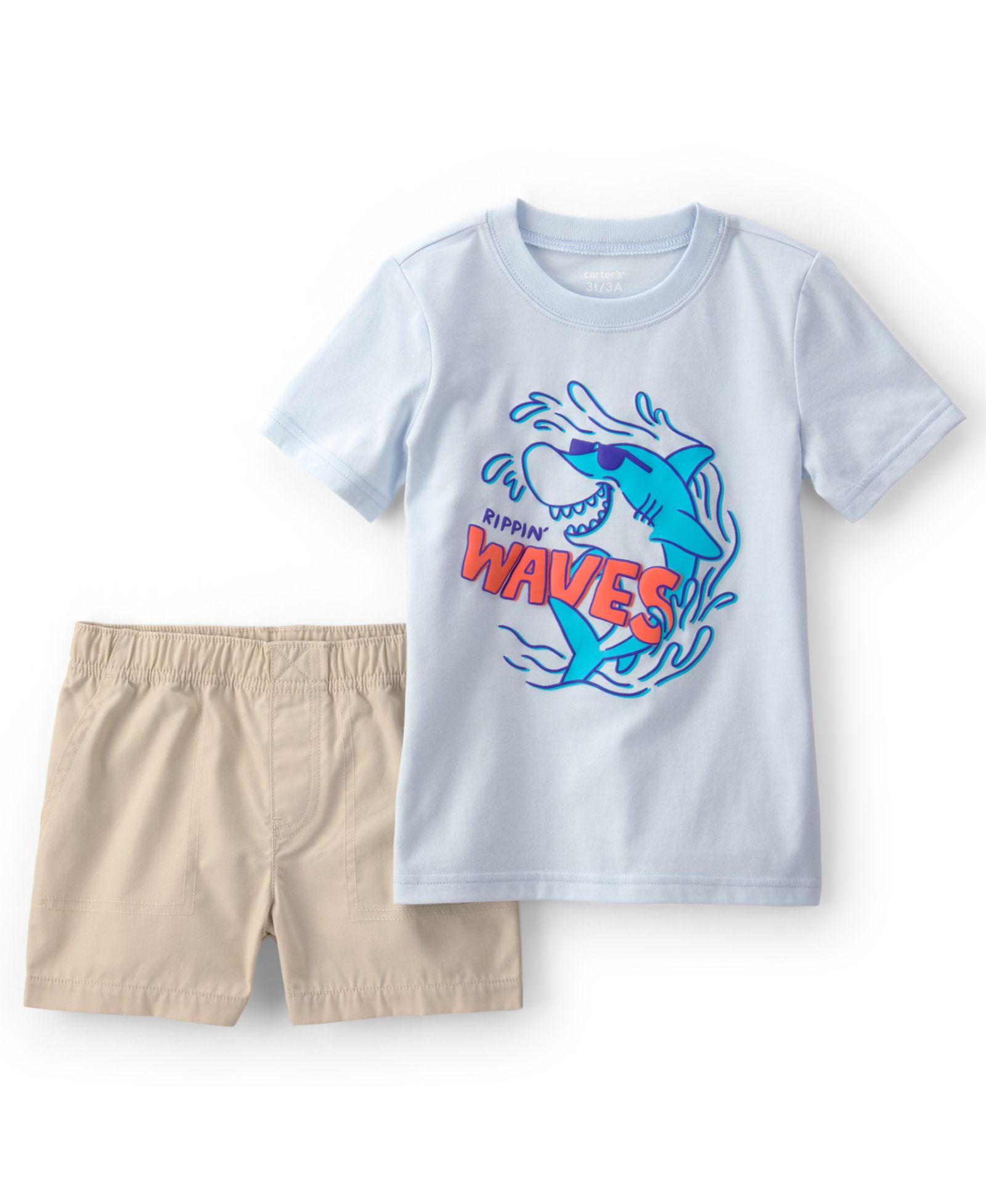 Детский комплект Carter's Shark: топ и шорты, 2-piece set