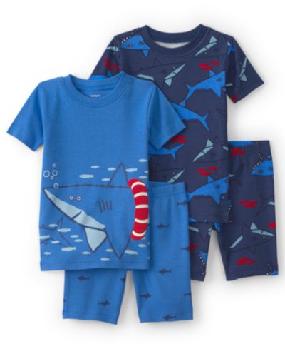 Carter's Детский пижамный комплект из футболки и шорт, 4-Piece