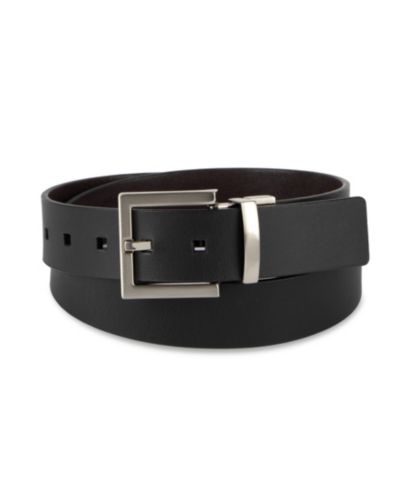 35MM Calvin Klein Men's Reversible Rectangular Buckle Leather Belt