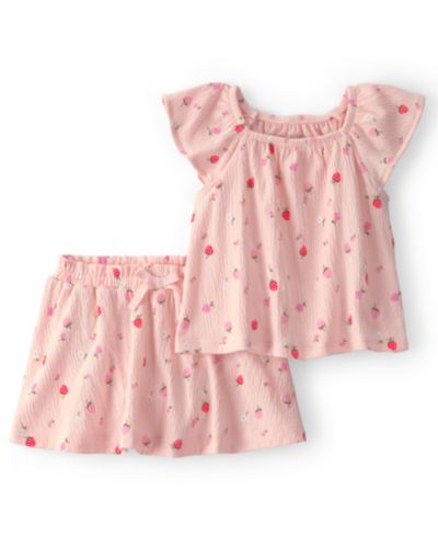 Carter's Baby Girls' Strawberry Short-Sleeve Top & Skort, 2-Piece Set