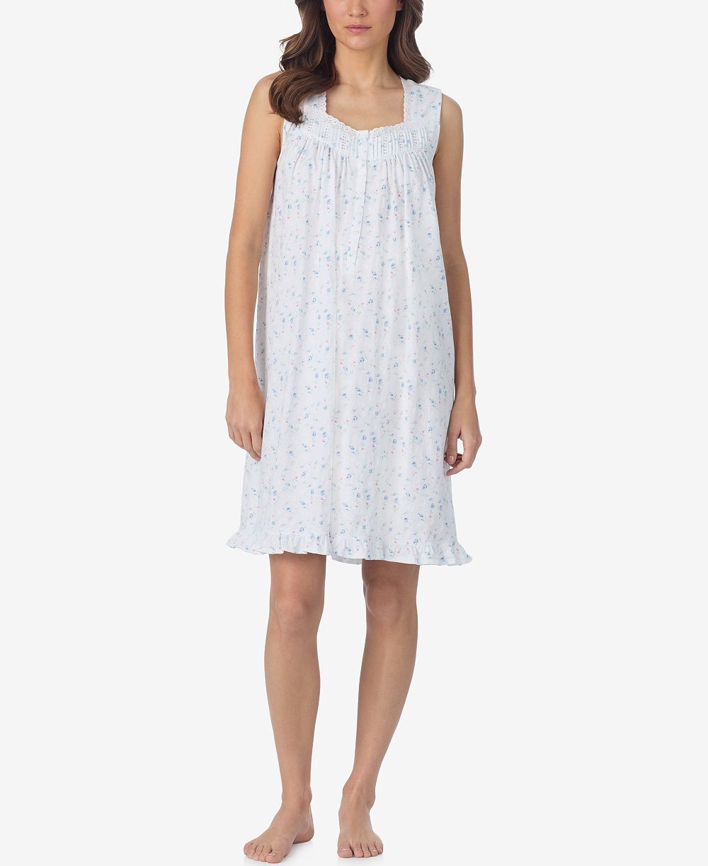 Eileen West Women's Sleeveless Cotton Jersey Knit Short Nightgown