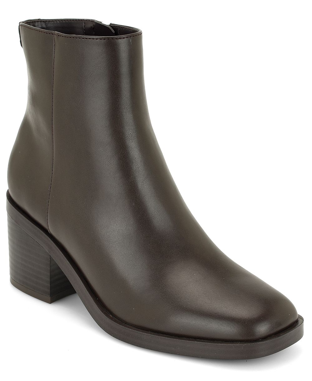 Nine West Women's Amatto Square Toe Block Heel Booties