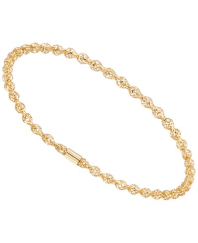 Macy's Flexible Open Work Stretch Round Bracelet in 10k Yellow Gold
