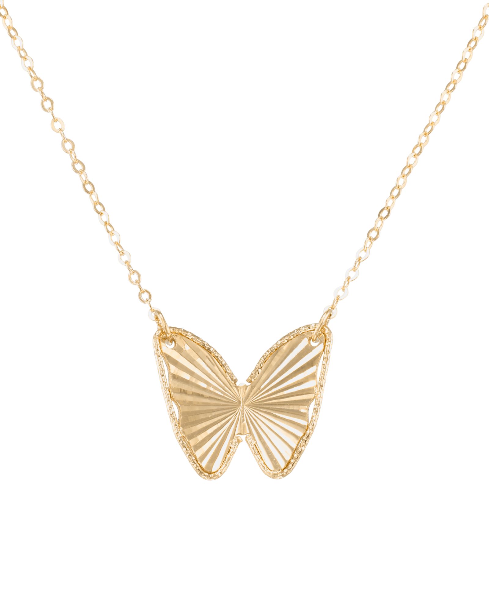 Подвеска Macy's Textured Butterfly в 10k желтом золоте