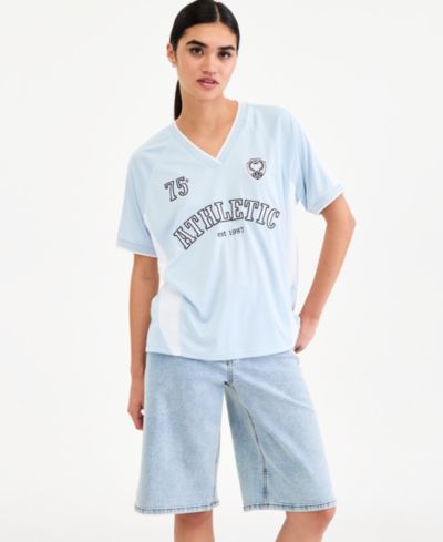 Bar III Женская футболка-джерси Sports Jersey