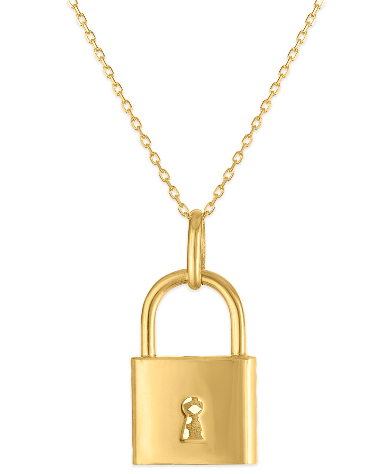 Подвеска-кулон Macy's с замком из 10k Gold
