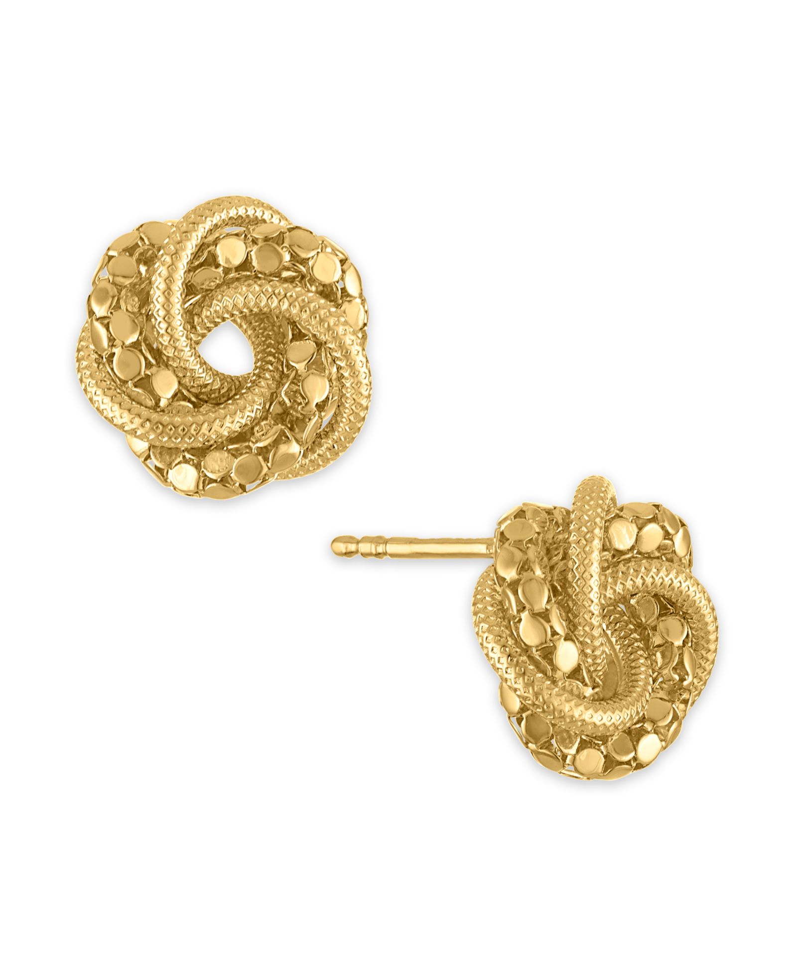 Серьги-гвоздики Macy's с текстурированным бисером, 10k Gold