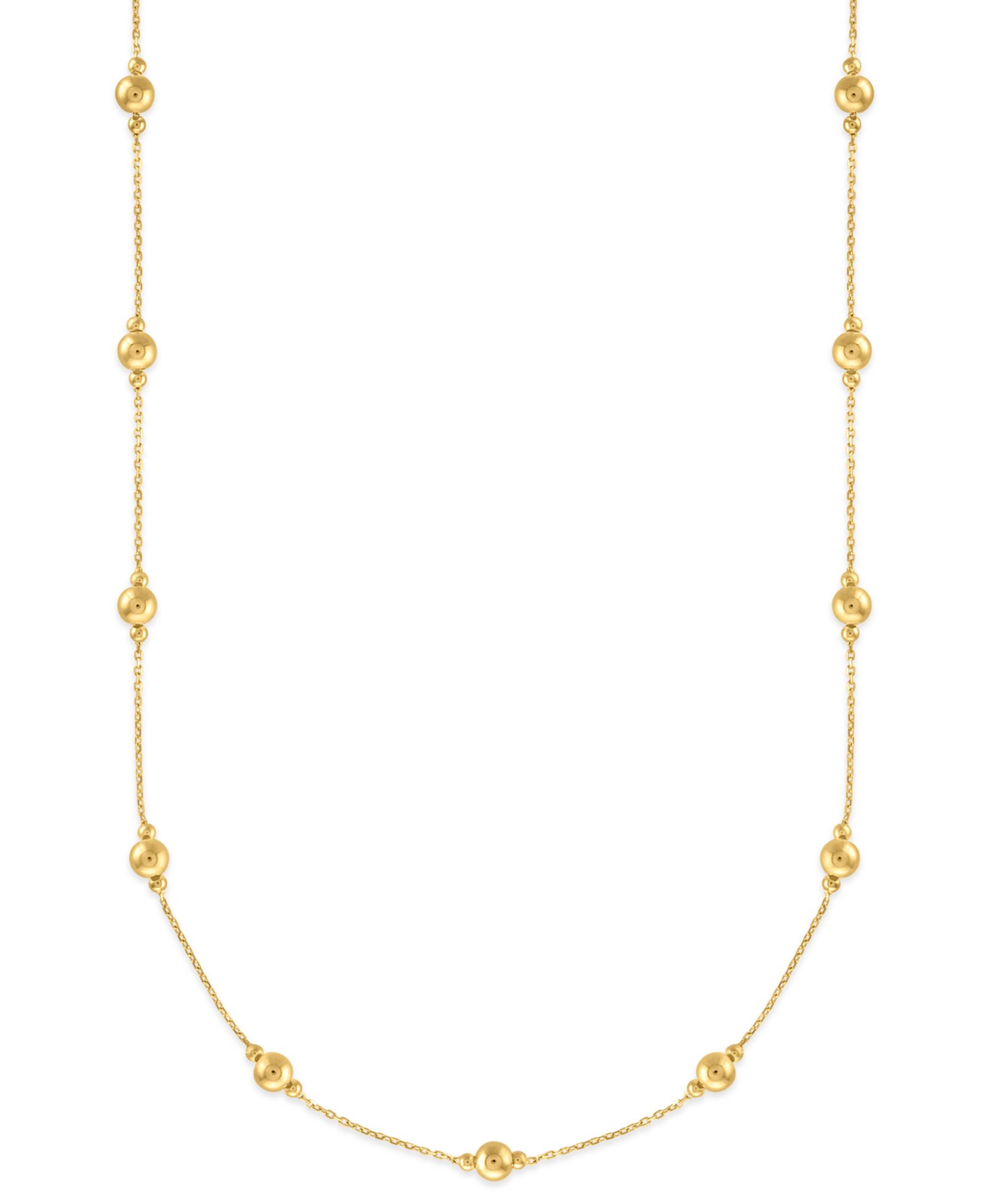 Ожерелье Macy's Multi Bead Station 14k Gold