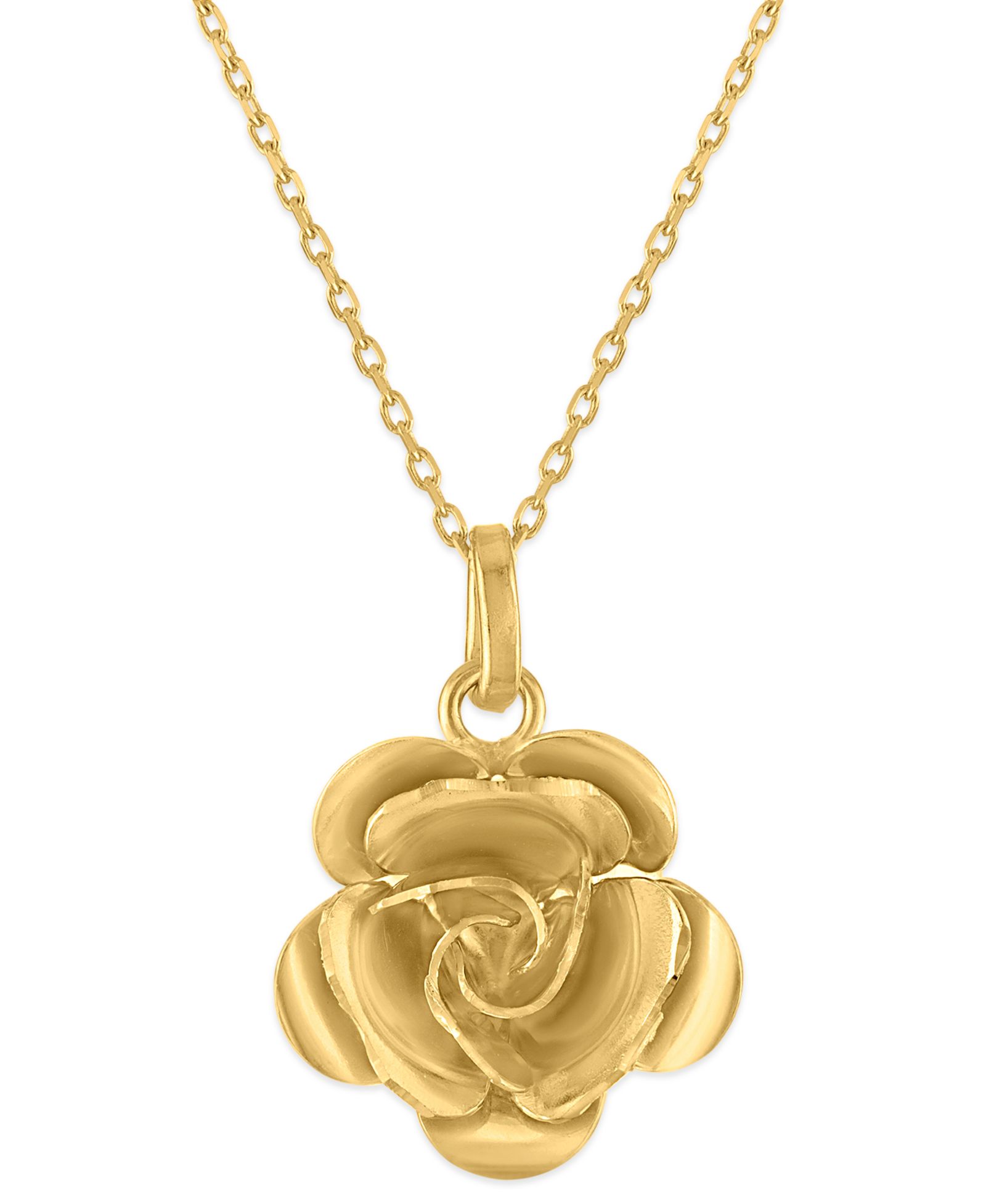 Подвеска Macy's Polished Rose в 10k Gold