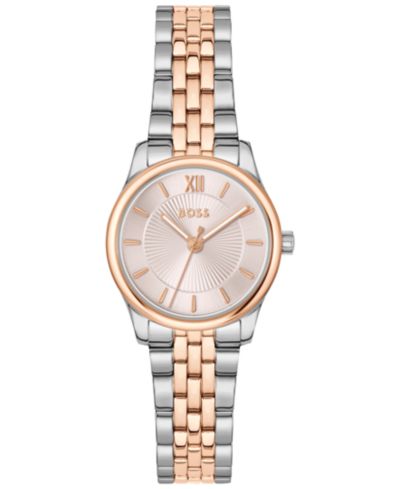 Hugo Boss Women's Graceful Mina Quartz Two Tone Stainless Steel Watch, 25mm