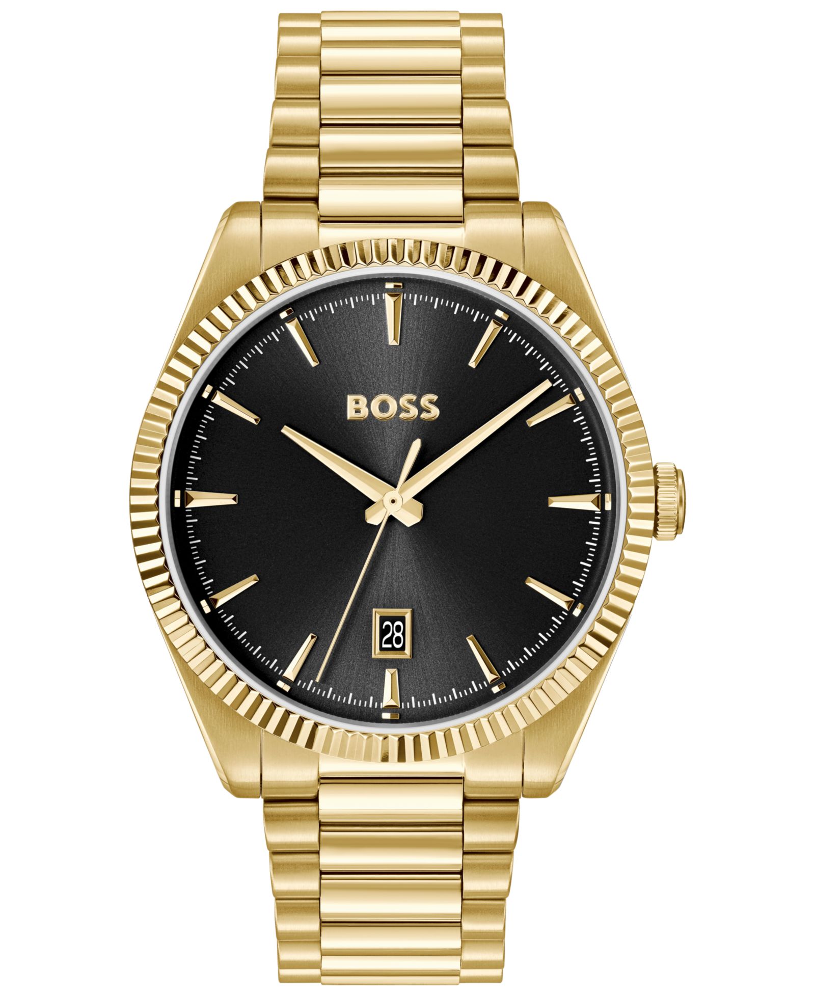 Hugo Boss Men's Cheswick Quartz Ionic Plated Thin Gold Steel Watch, 40mm