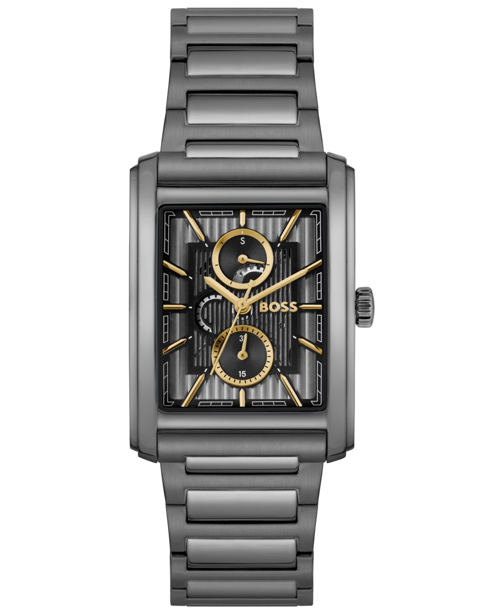 Hugo Boss Men's Principle Dress Multi Quartz Multi Ionic Plated Grey Steel Watch, 42.5mm