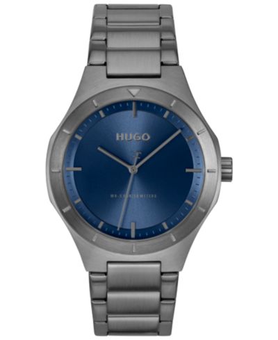 Мужские часы Hugo Boss Lit Quartz Grey Steel, 42mm