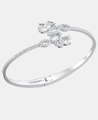 Givenchy Cubic Zirconia Bypass Bangle Bracelet
