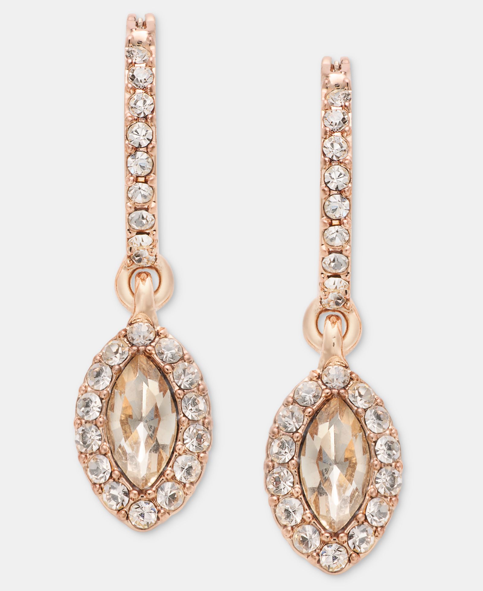 Серьги-кольца Givenchy Pave & Stone Charm