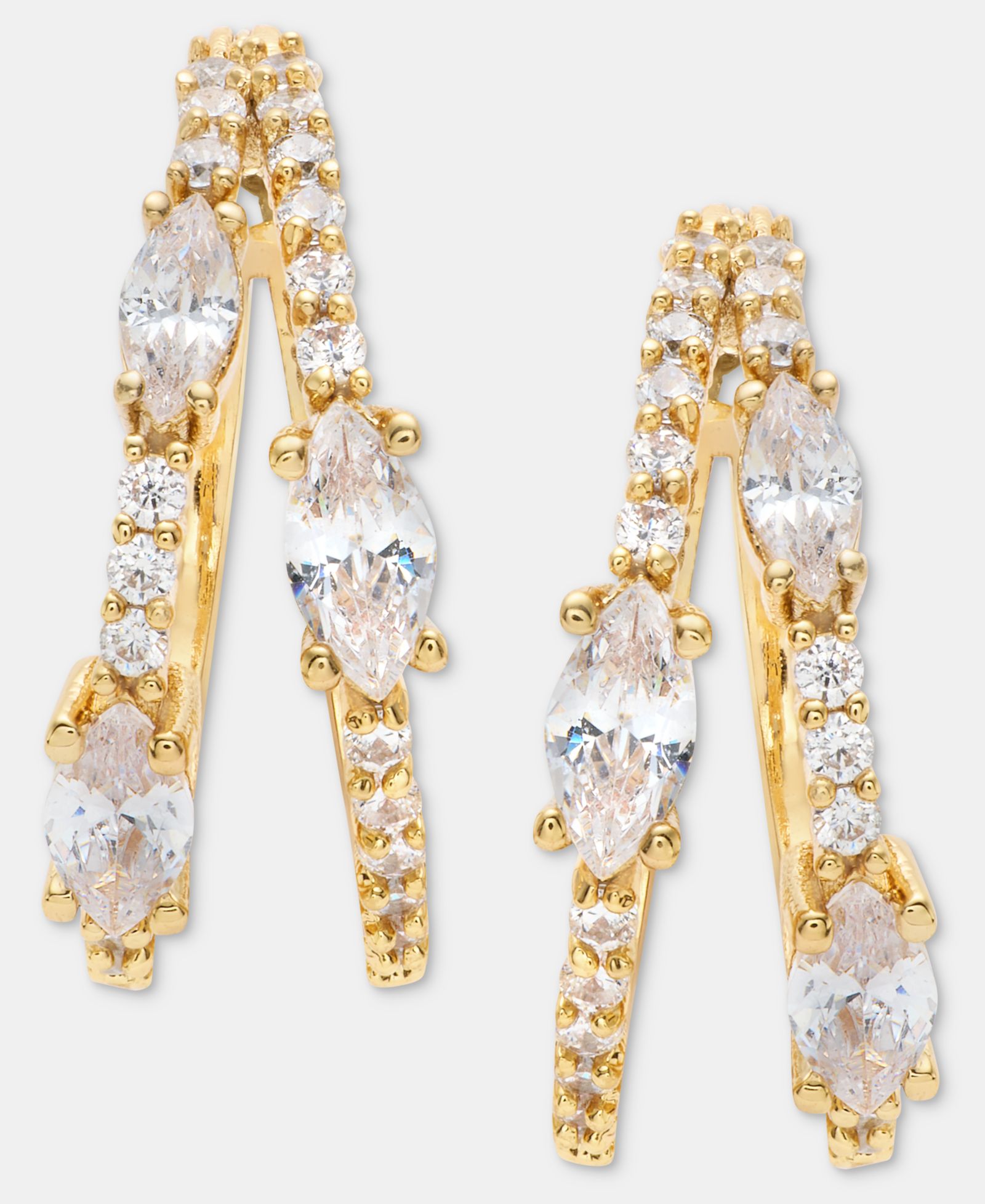 Серьги-кольца Givenchy Cubic Zirconia Split Hoop