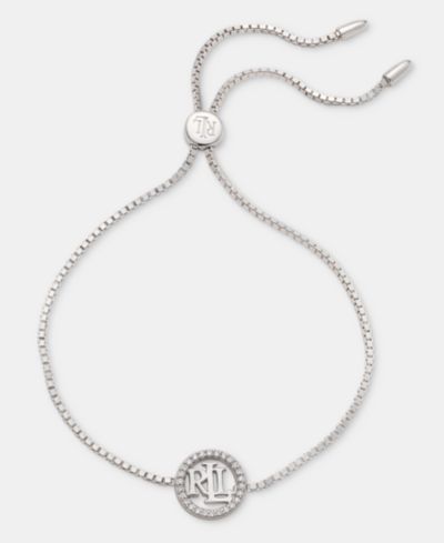 Браслет Lauren Ralph Lauren Crystal Logo Slider