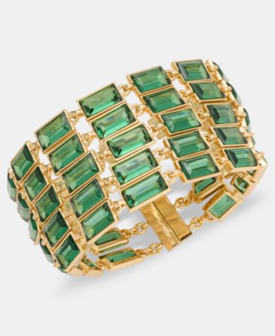 Lauren Ralph Lauren браслет Baguette Stone Multi-Row Flex