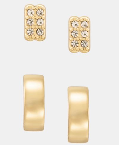 Набор серег Lauren Ralph Lauren Pavé Stud & C-Hoop