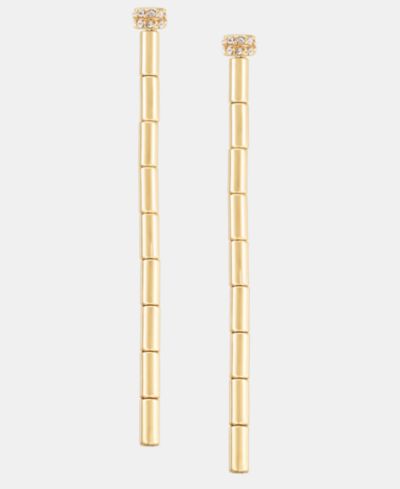 Серьги Lauren Ralph Lauren Pavé Bead Textured Linear Drop