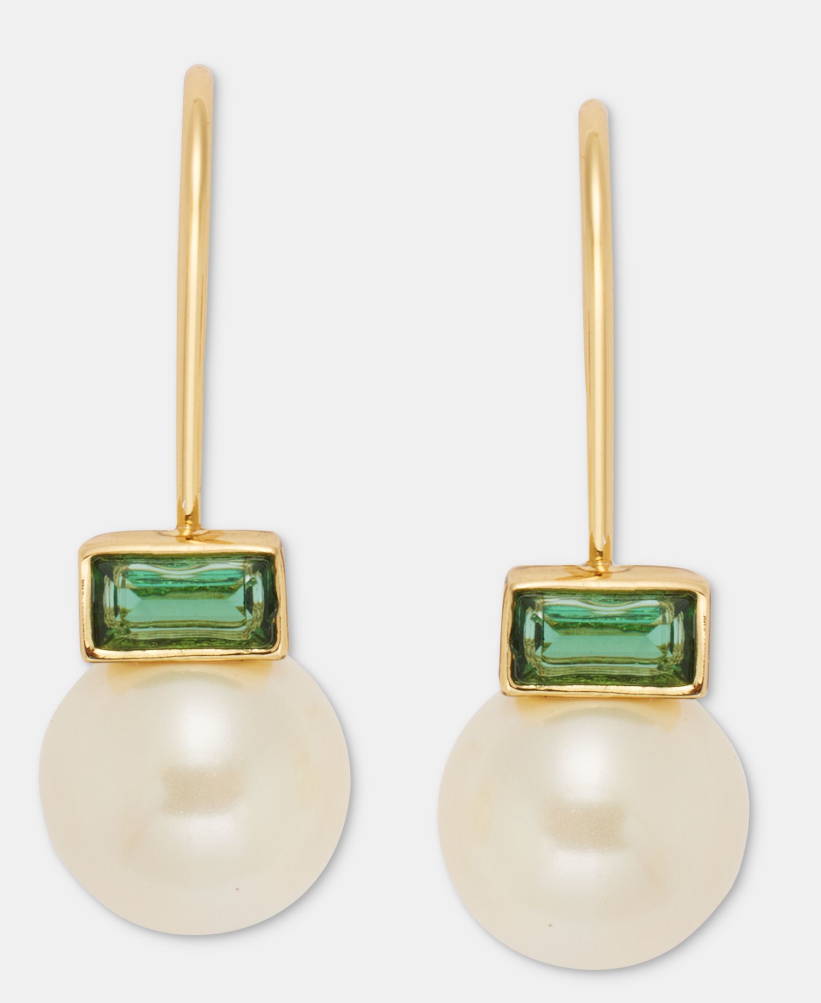 Серьги-подвески Lauren Ralph Lauren Baguette Stone & Imitation Pearl Drop