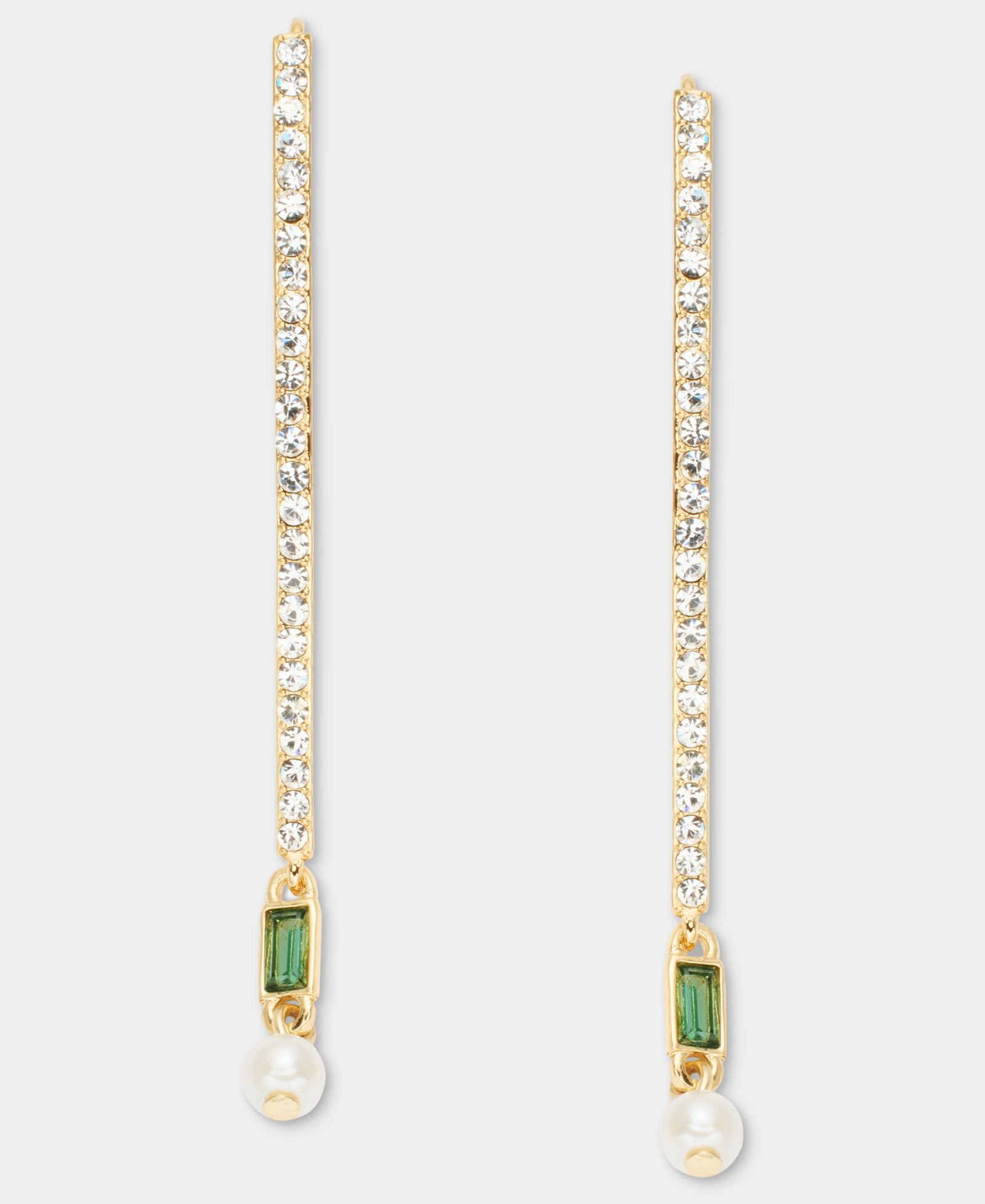 Серьги-протяжки Lauren Ralph Lauren Pavé, Baguette Stone & Imitation Pearl