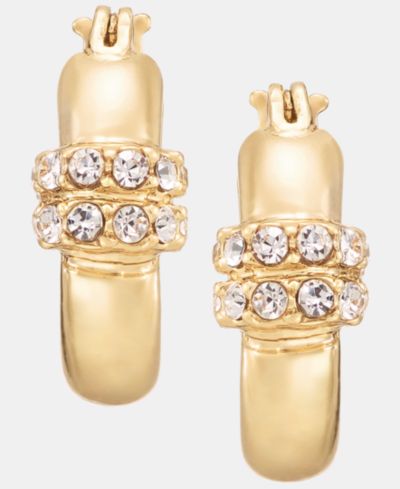 Серьги-кольца Lauren Ralph Lauren Small Pave