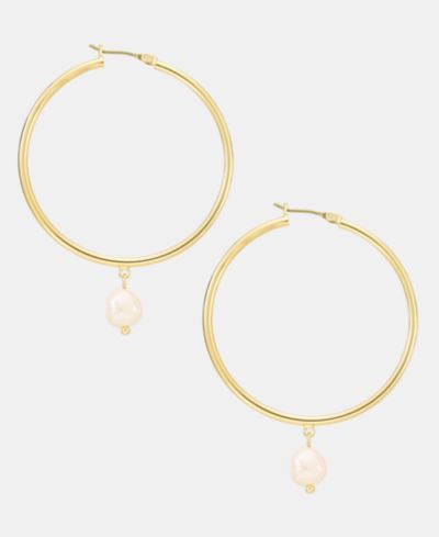 Серьги-кольца Lauren Ralph Lauren Imitation Pearl